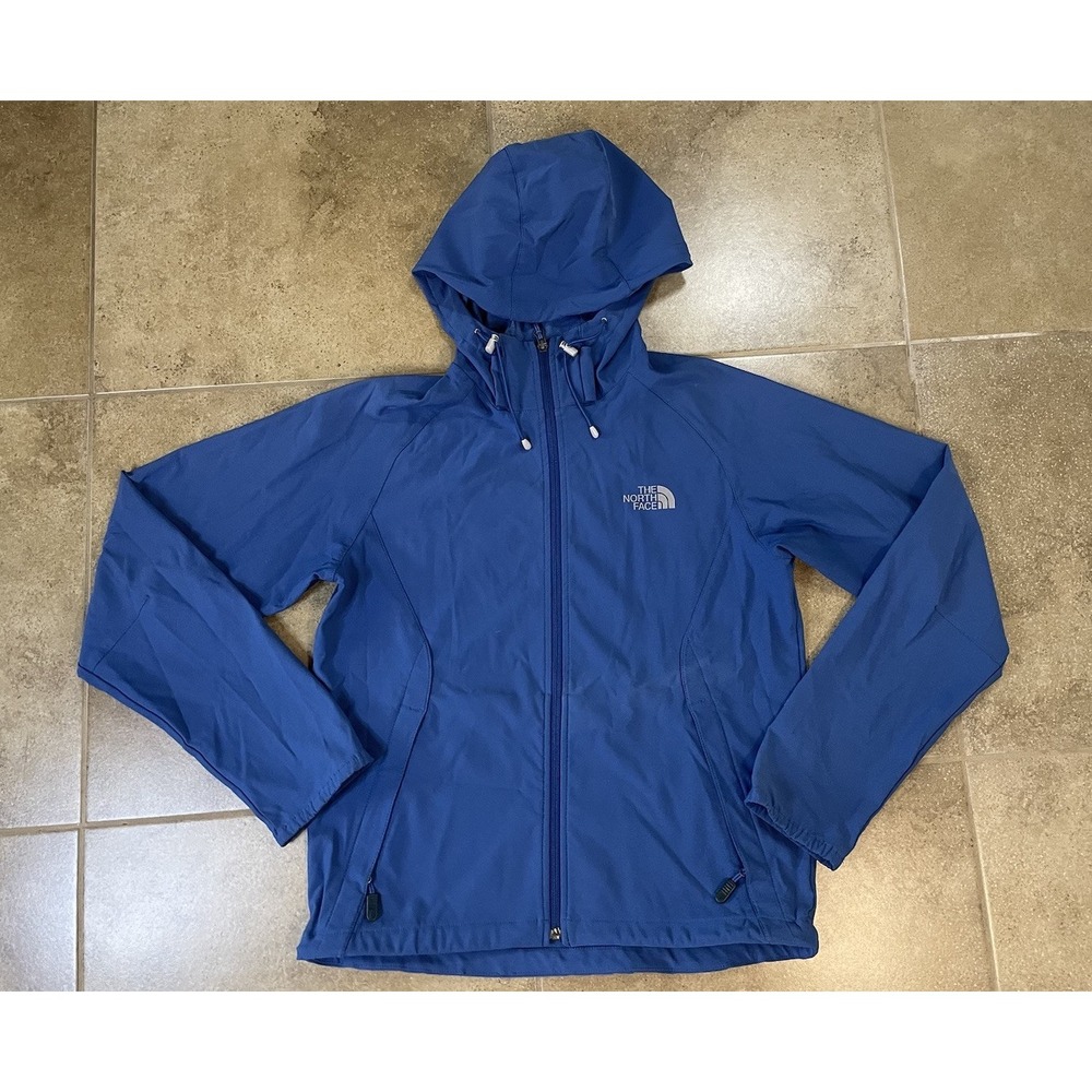 The North Face Men's Sz S Hooded Softshell Apex Flex Jacket  Blue Zip Closure